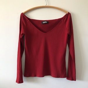 Reformation Sundown Top in Crimson
